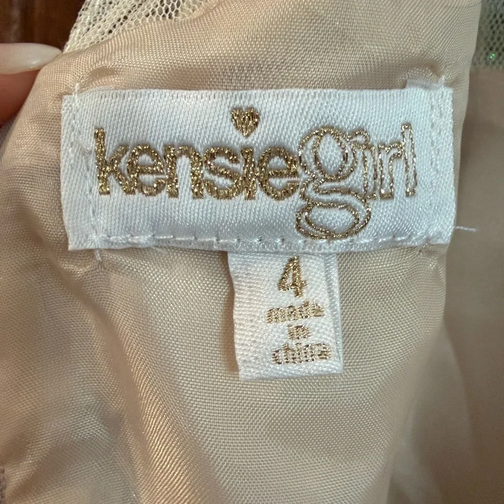 Kensie Girl Ivory Floral Formal Dress